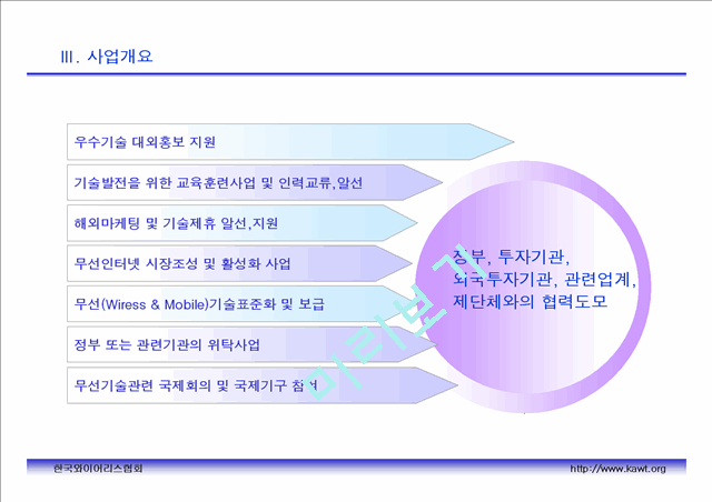 한국와이어리스협회 무선인터넷 사업계획서   (5 )